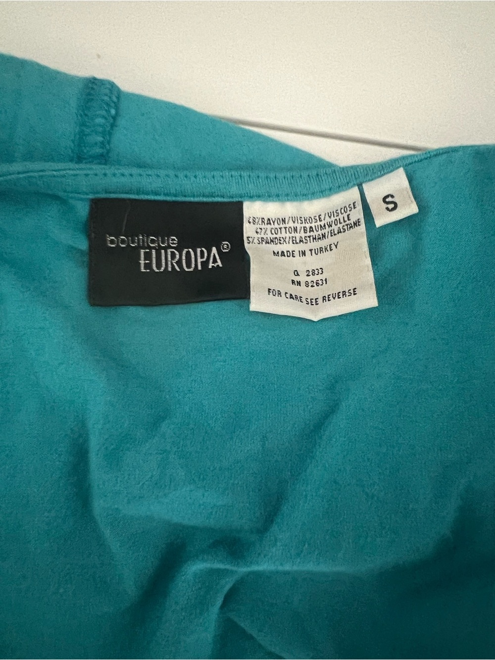 Vintage Newport News Boutique Europa Teal Bustier Tank with Beaded Straps - Picture 5 of 6